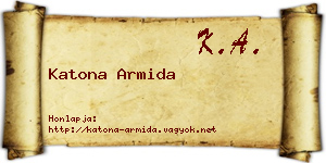 Katona Armida névjegykártya
